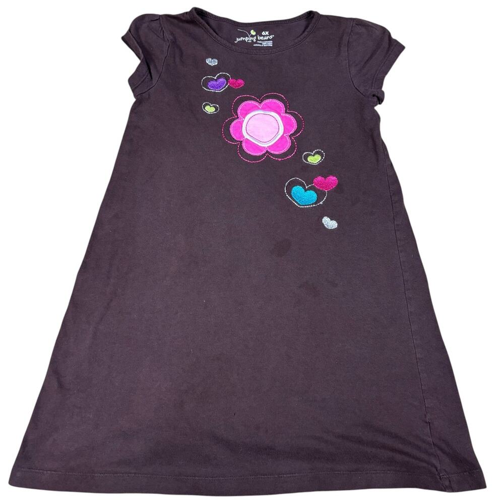 y2k 2000s Jumping Beans womens brown tshirt 6X floral retro emo grunge indie